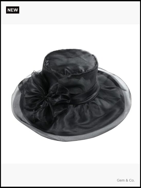 Elegant Organza Derby Fascinator Hat for Women, Adjustable, Handmade main image 4